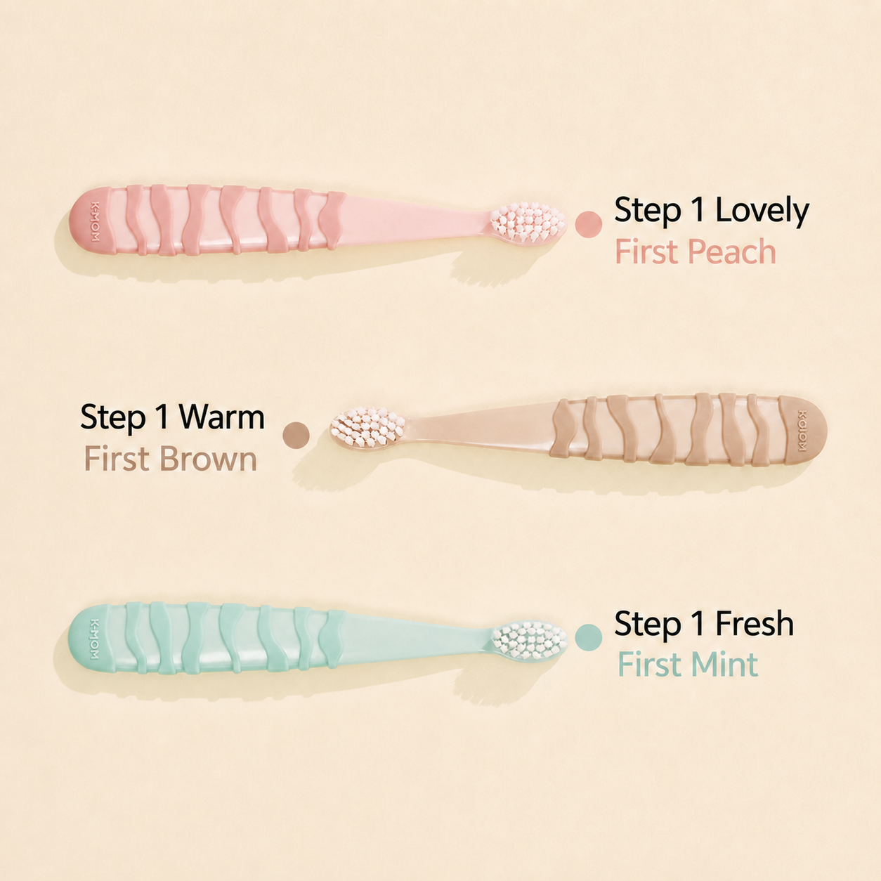 K-MOM Kids Toothbrush Step 1 – 6pcs