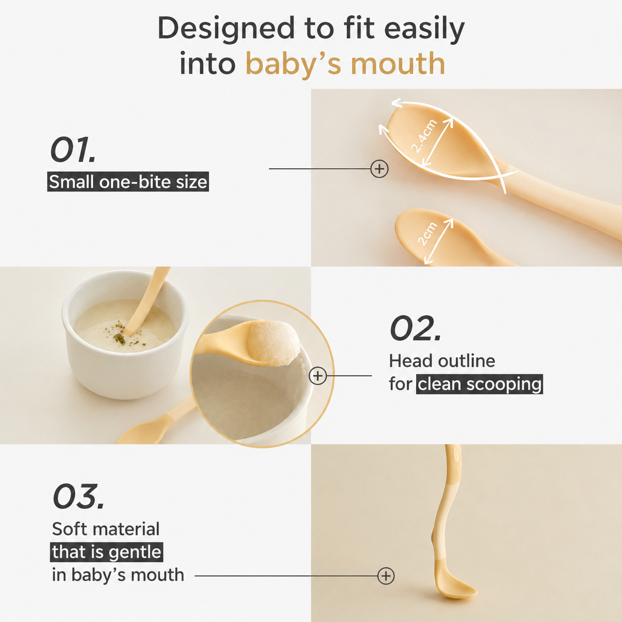 MOYUUM Baby Food Spoon Set with Case – 2pcs