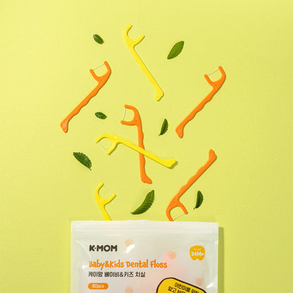 K-MOM Baby & Kids Dental Floss Picks – 80pcs