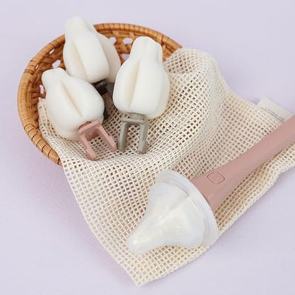 MOTHER-K Interchangeable Sponge Teat Brush Set – Beige