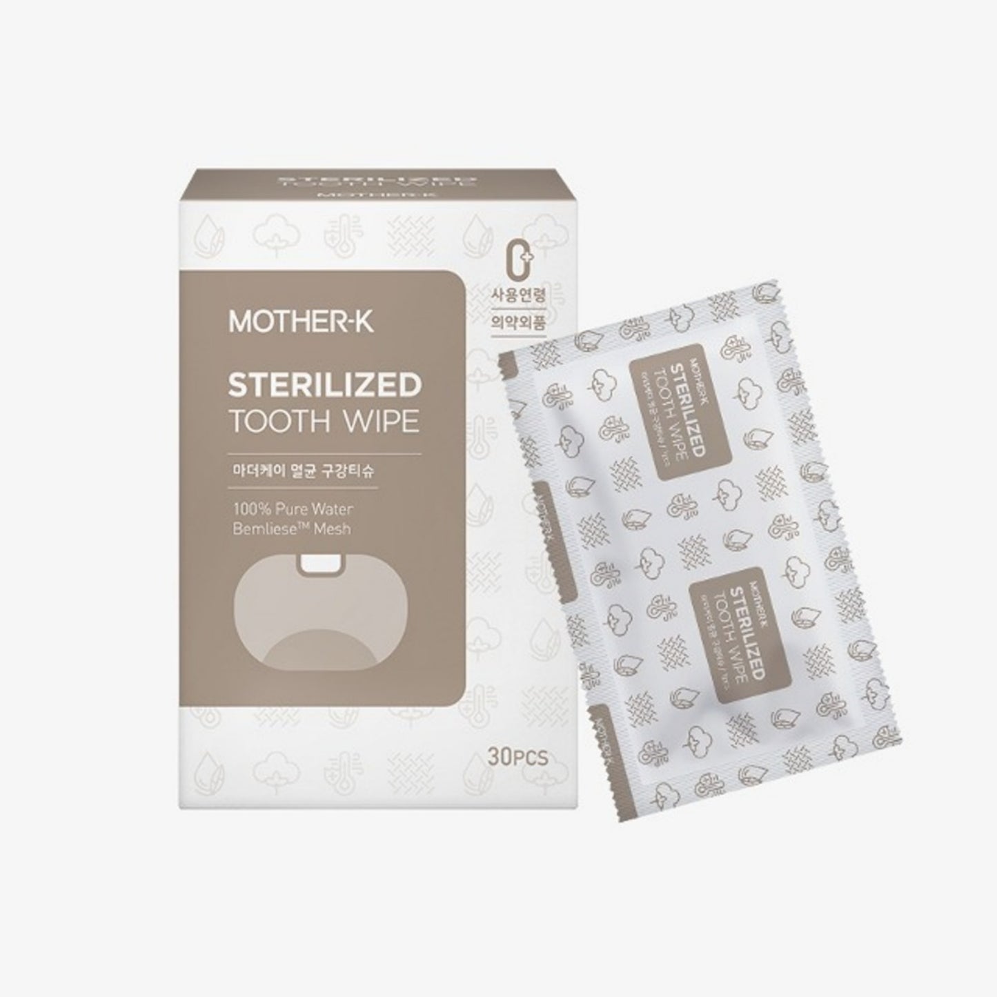 MOTHER-K Sterilised Tooth Wipes – 30pcs