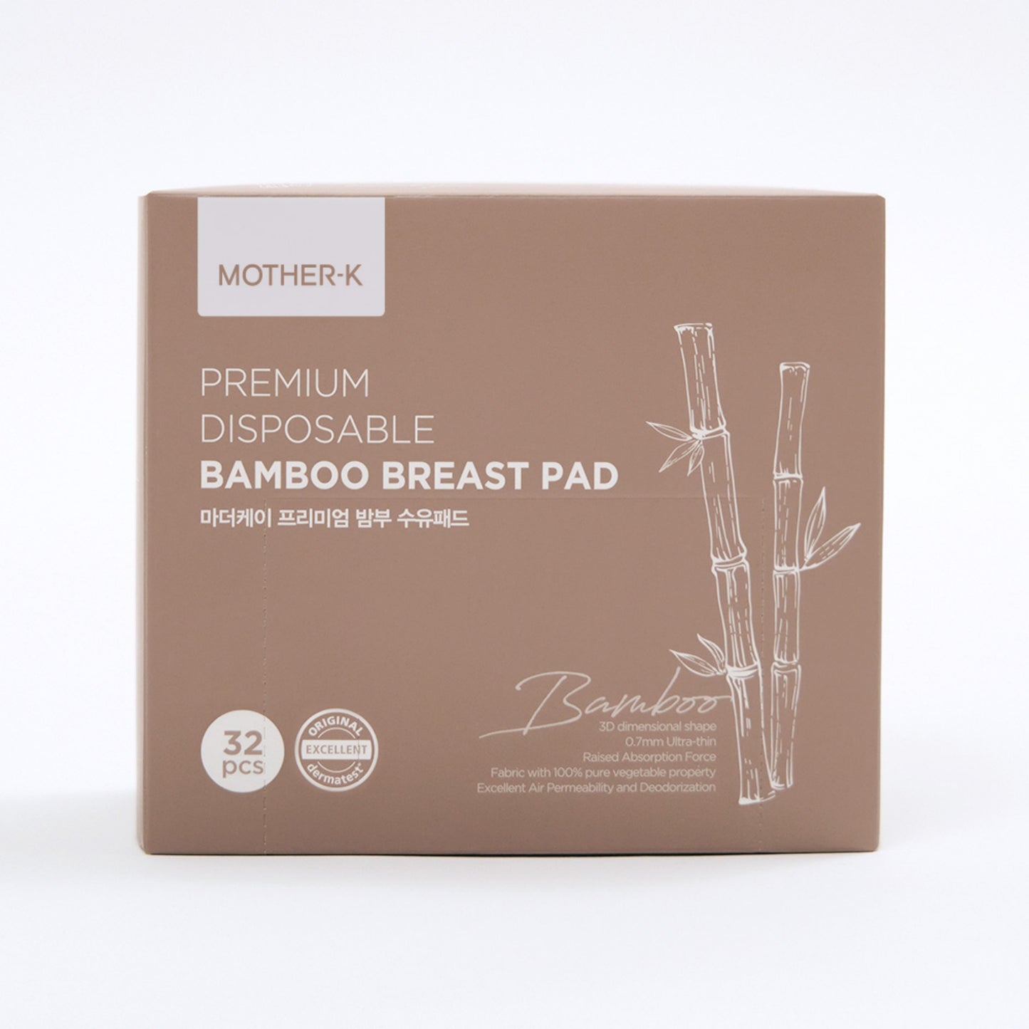 MOTHER-K Premium Bamboo Breast Pads – 32pcs