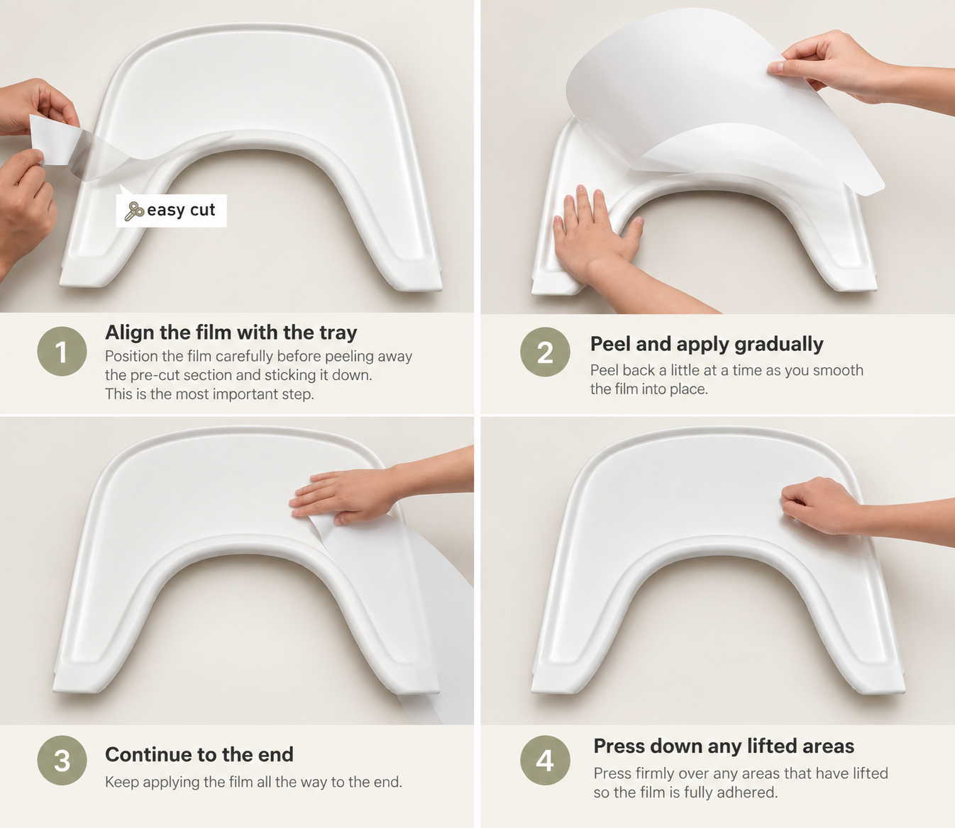 KOKYY Suction Film for Stokke Tripp Trapp Tray – 2 Pack