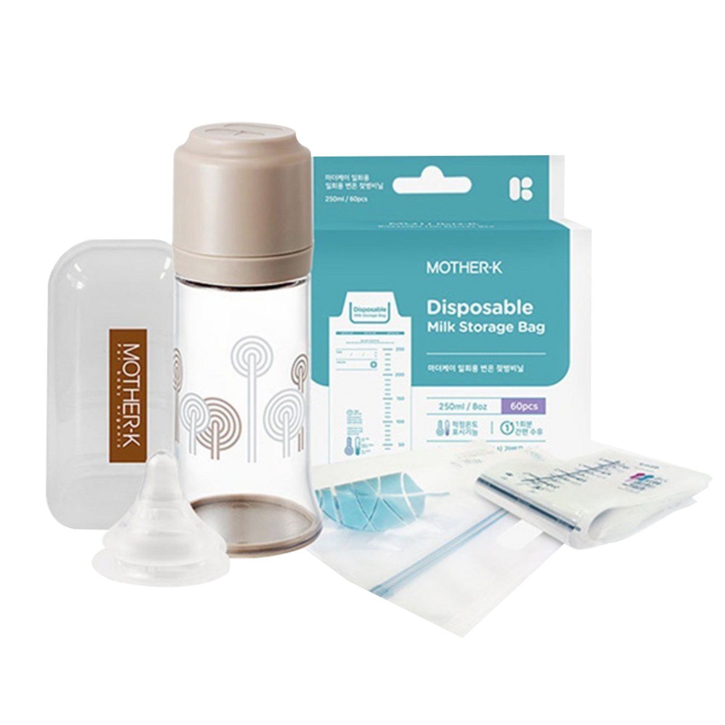 MOTHER-K Tritan Disposable Feeding Bottle Gift Set