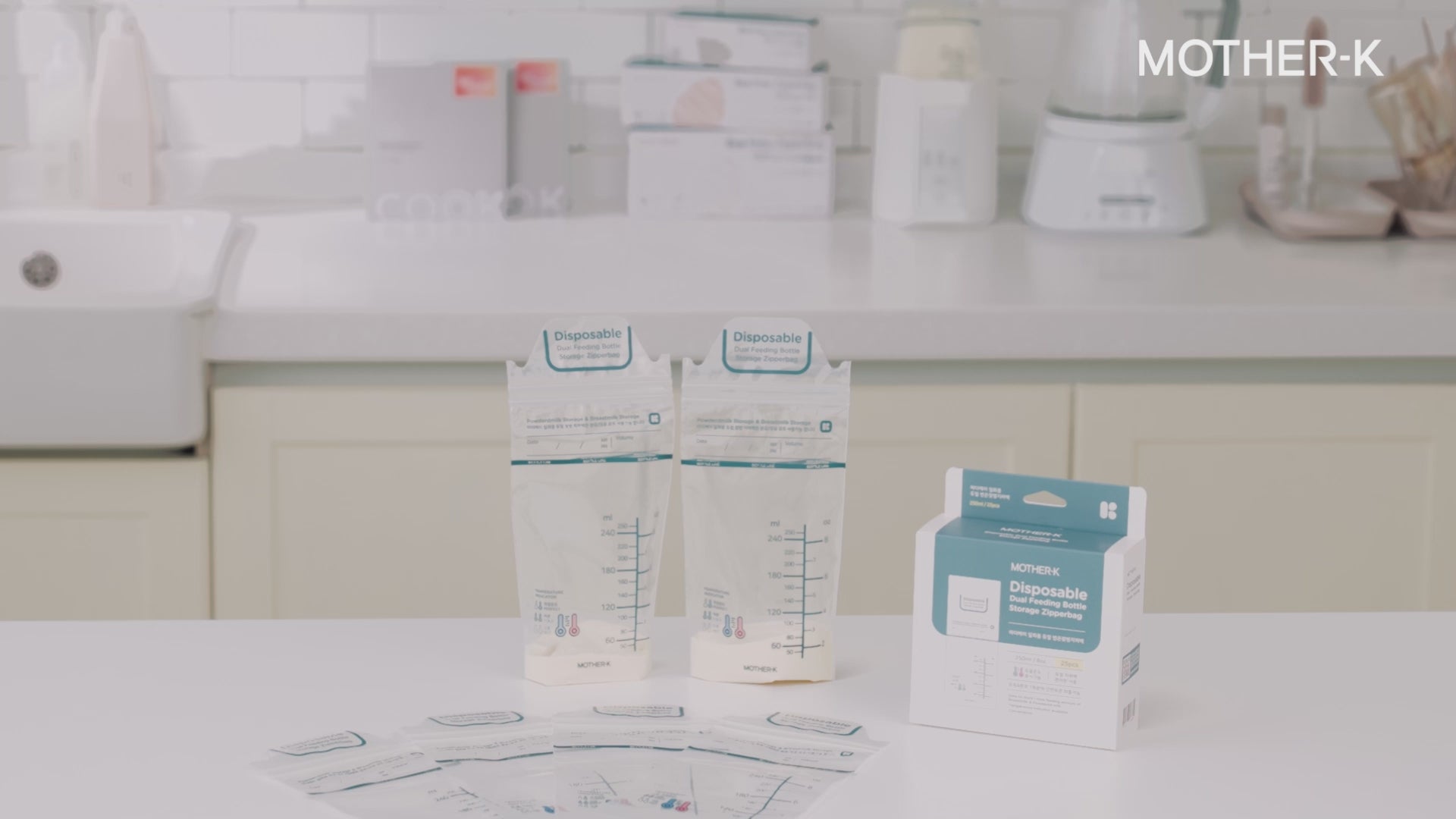 Load video: Mother-K Disposable Feeding Bottle Gift Set product demonstration video